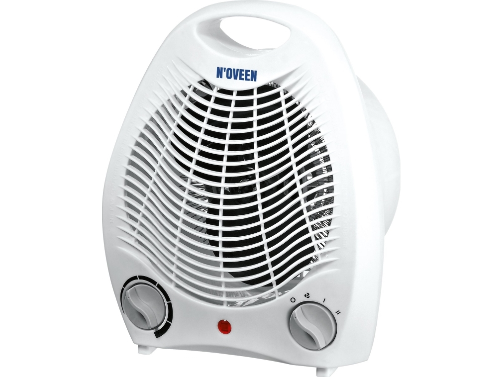 Noveen Fh03, Blæser Med Elektrisk Områdevarmer, Ce, Rohs, Indendørs, Skrivebord, Gulv, Bord, Vindue, Hvid, 2000 W