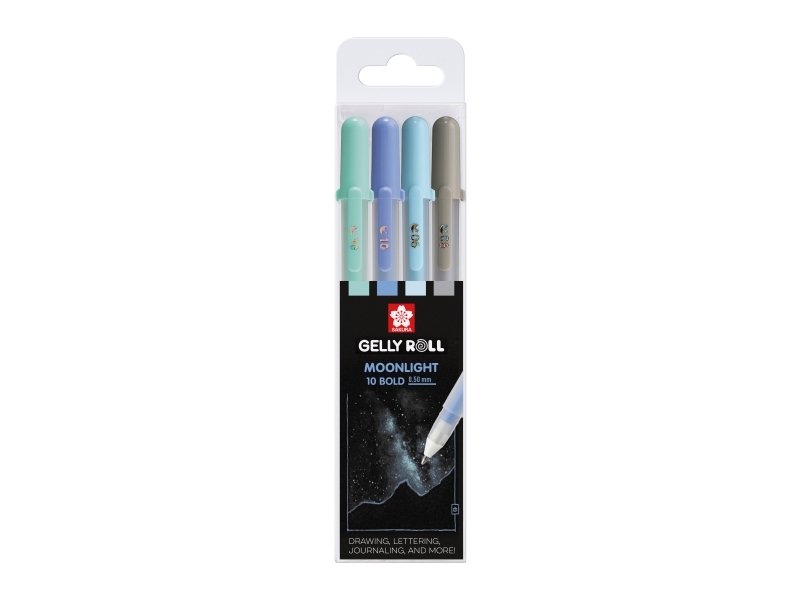 Sakura Gel-Tintenroller Gelly Roll Moonlight Pastell Aurora Strichstärke: 0,5 Mm, Fluoreszierende Farben, Konstanter - 1 Stück (Poxpgbmoo4b)