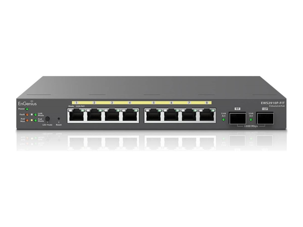 Engenius Ews2910p-Fit, Managed, L2+, Gigabit Ethernet (10/100/1000), Vollduplex, Power Over Ethernet (Poe), Rack-Einbau
