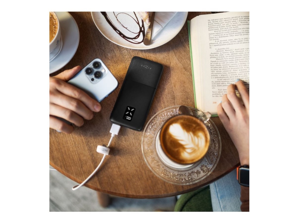 Fixed Zen - Powerbank - 10000 Mah - 20 Watt - 5 A - Pd - 3 Output-Stikforbindelser (2 X Usb, Usb-C) - Sort
