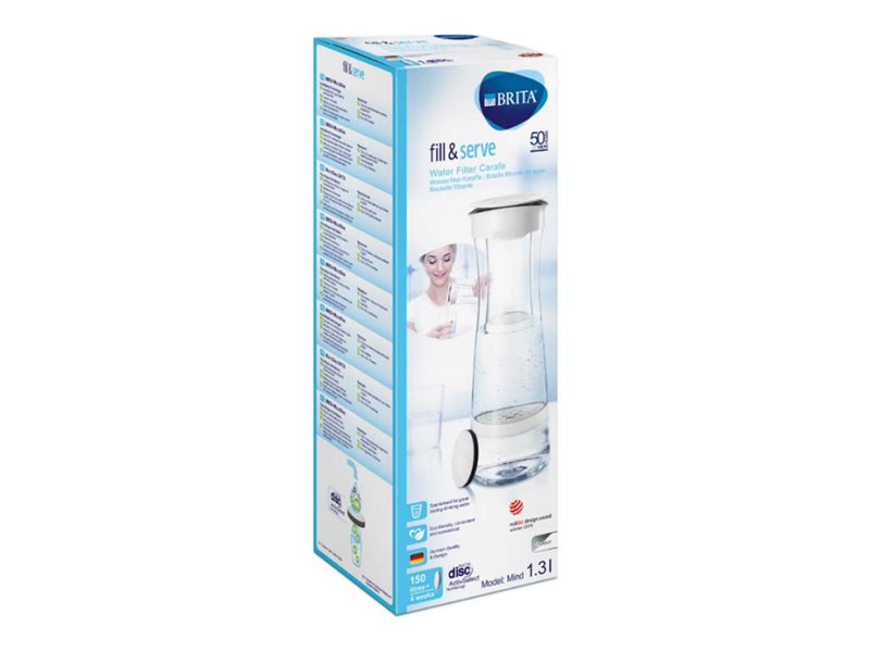 Brita Fill&Serve Mind - Water Filter Carafe - 1.3 L - Grafitt