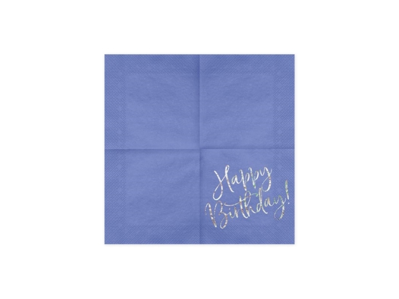 Servietten Happy Birthday, Blau