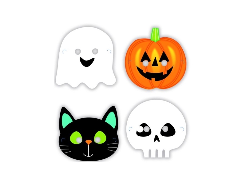 Halloween-Freunde Masken, 8 Stk