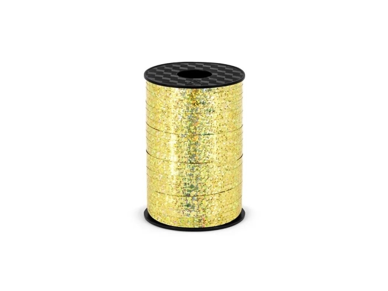 Partydeko Holografisches Gold Folienband Universal