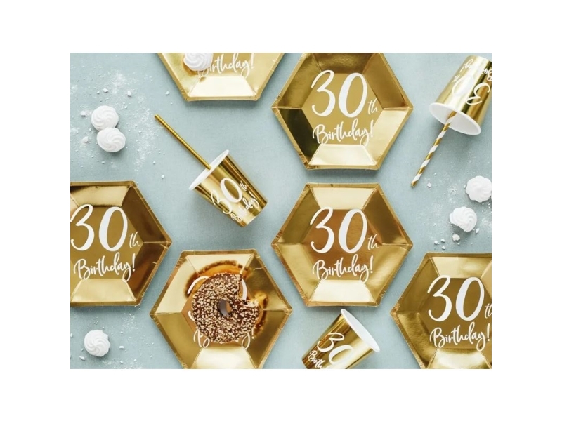 30. Geburtstag Teller Gold 20 Cm A6 18508