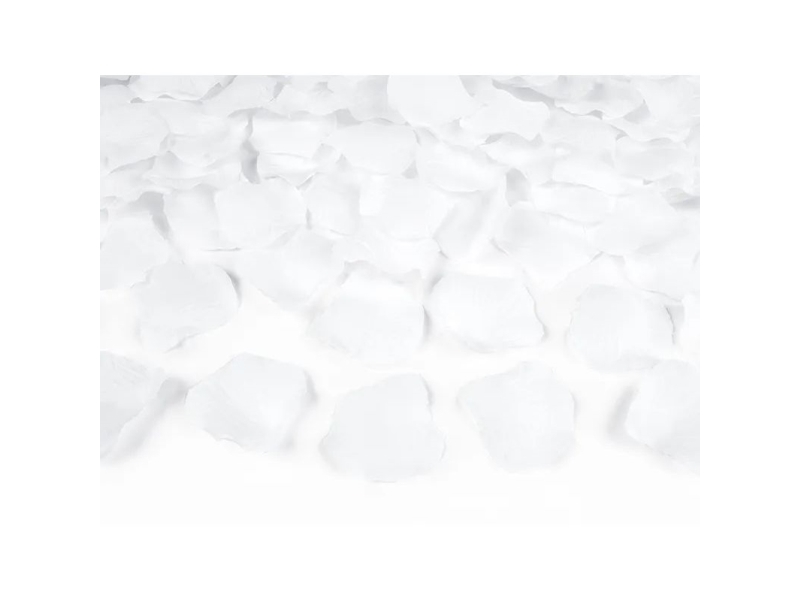 Konfettikanone, Weiße Rosenblütenblätter 60 Cm