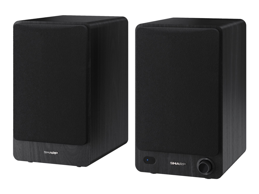 Sharp Cp-Ss30 - Højttalere - 2.0-Kanal - Boghylde - Trådløs - Bluetooth - Usb - 60 Watt (Total) - Sort