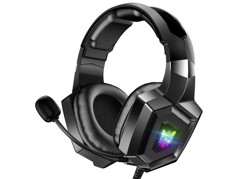 Onikuma K8 spillhodesett m/mikrofon (3,5 mm/USB) Svart