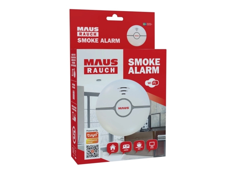 Maus Rauch Wifi - Brandalarm - Hvid