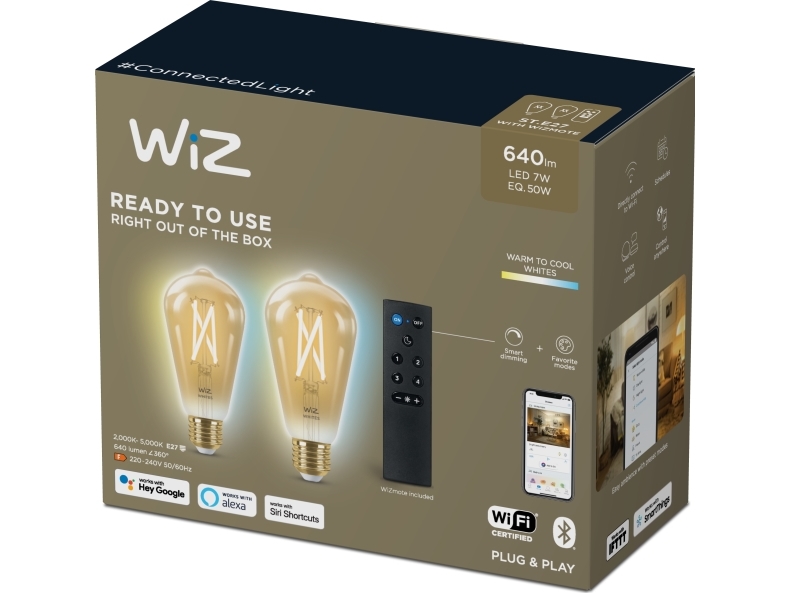 Wi-Fi Ble 50W St64 Amb Tw 2Pk+Fernbedienung