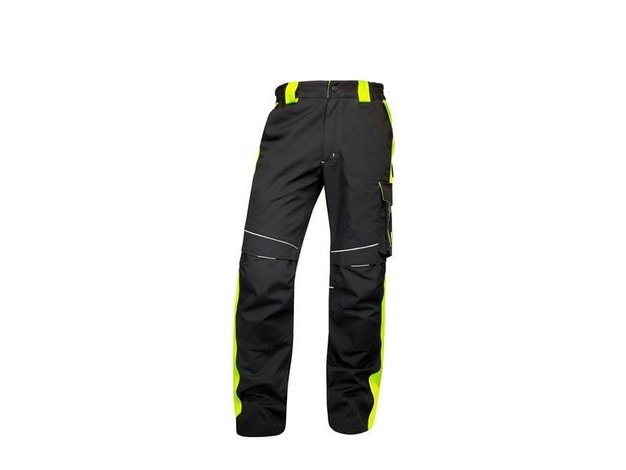 Arbeitshose Ardon, Schwarz/Gelb, Polyester, Größe L