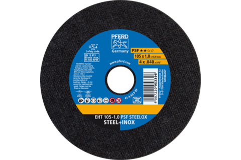 PFERD 61741105, levyleikkuri, Tasainen keskiosa, Ruostumaton teräs, Terästä, Mikä tahansa tuotemerkki, 1,6 cm, 10,5 cm