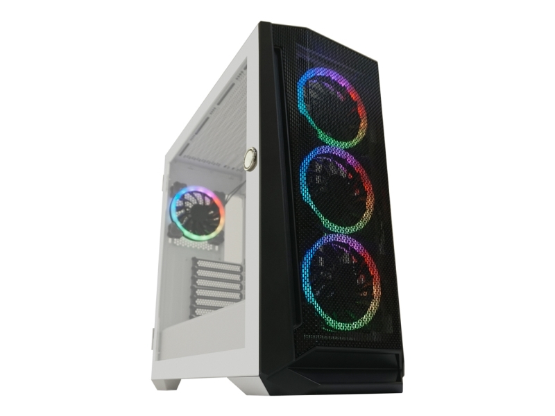 LC-Power Geh Midi Gaming 805BW-ON Holo-1_X Hjerteglass - Gehäuse - ATX