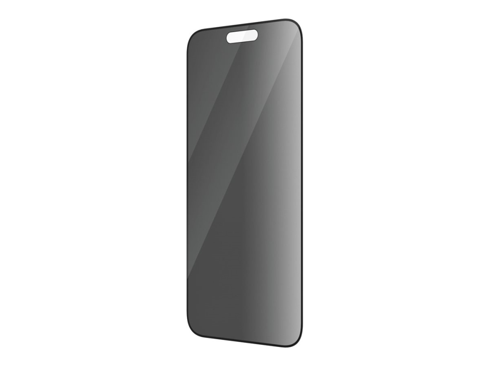 PanzerGlass - Skærmbeskytter for mobiltelefon - ultrabred pasform - glas - med fortrolighedsfilter - rammefarve sort - for Apple iPhone 14 Pro Max