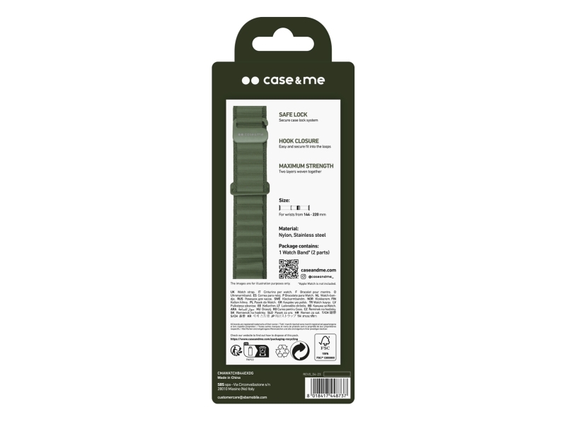 CASE&ME SBS Extreme urrem til Apple Watch 42/44/45/49mm - Grøn
