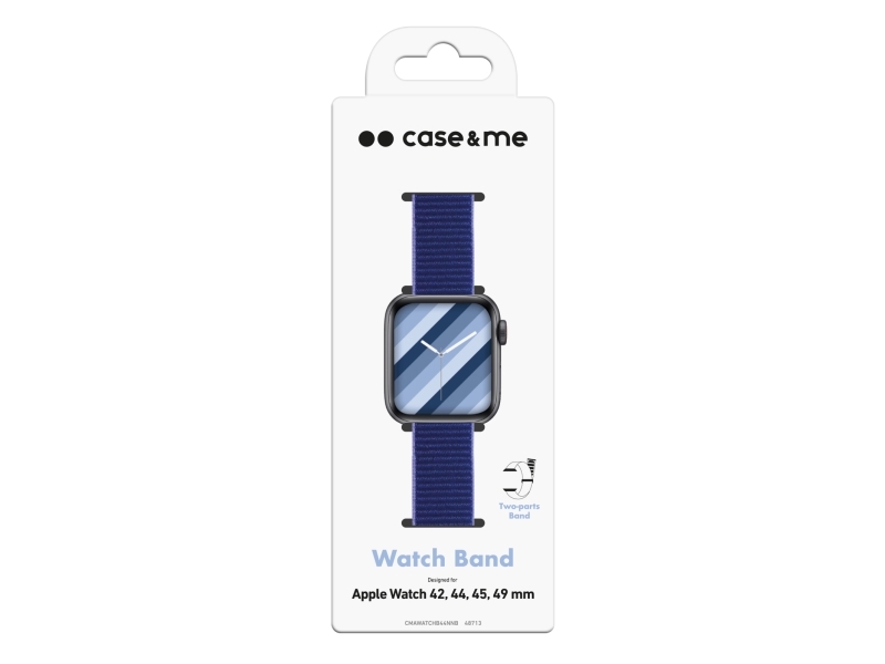 SBS nylon urrem til Apple Watch 42/44/45/49mm. Navy blå