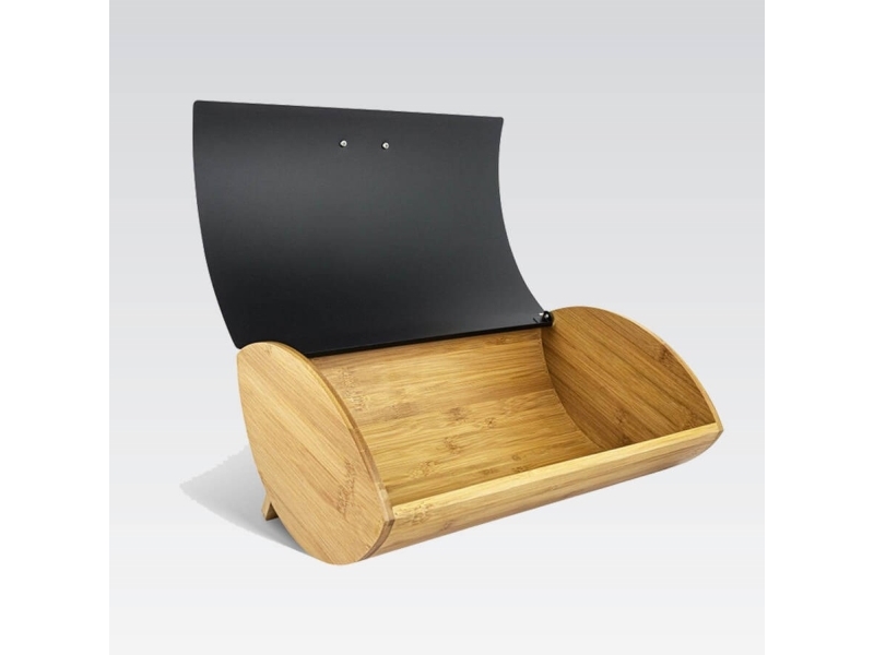 Maestro MR-1775-BLACK brødkasse Andet Sort, Træ Bamboo, Metal