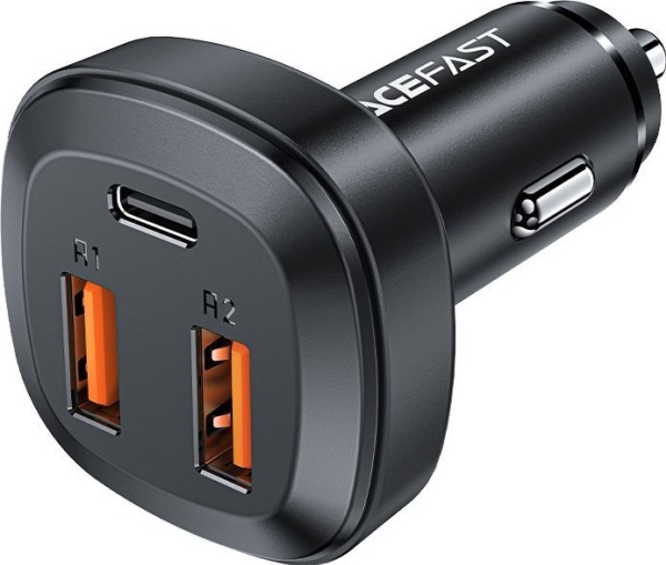 Acefast Acefast Biloplader 66W 2X Usb / Usb Type C, Pps, Power Delivery, Quick Charge 4.0, Afc, Fcp, Scp Sort (B9)