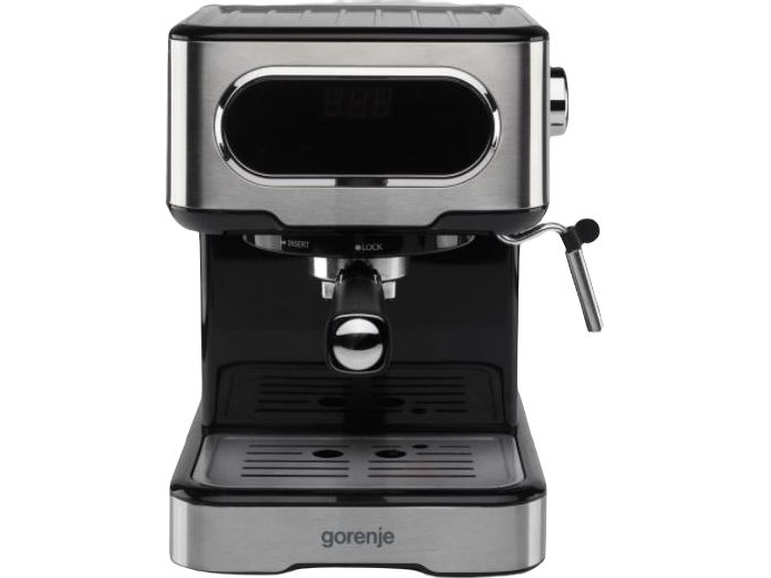 Gorenje 737434, Espressomaskine, 1,5 L, Sort, Rustfrit Stål