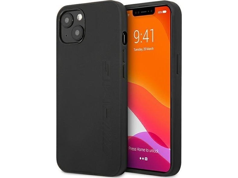 Amg Amhcp14mdolbk Iphone 14 Plus 6,7" - Sort/Sort Hardcase Læder Hot Stamped