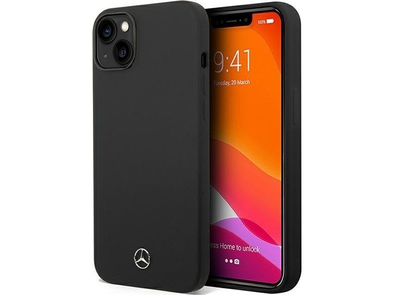 Mercedes Silicone Line Magsafe Case Für Iphone 14 Plus - Schwarz