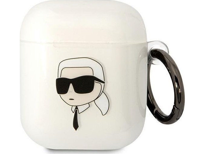 Karl Lagerfeld Kla2hniktct Airpods 1/2 Cover Transparent Karl's Head