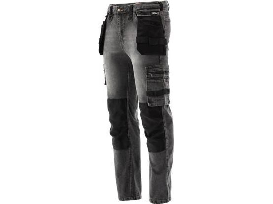 Yato Work Pants Stretch Jeans Steel Grey Size Xl