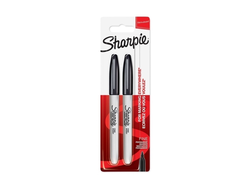 Sharpie Fine Permanent Marker - Blister 2Pc (Schwarz) F 1.0Mm 1985860
