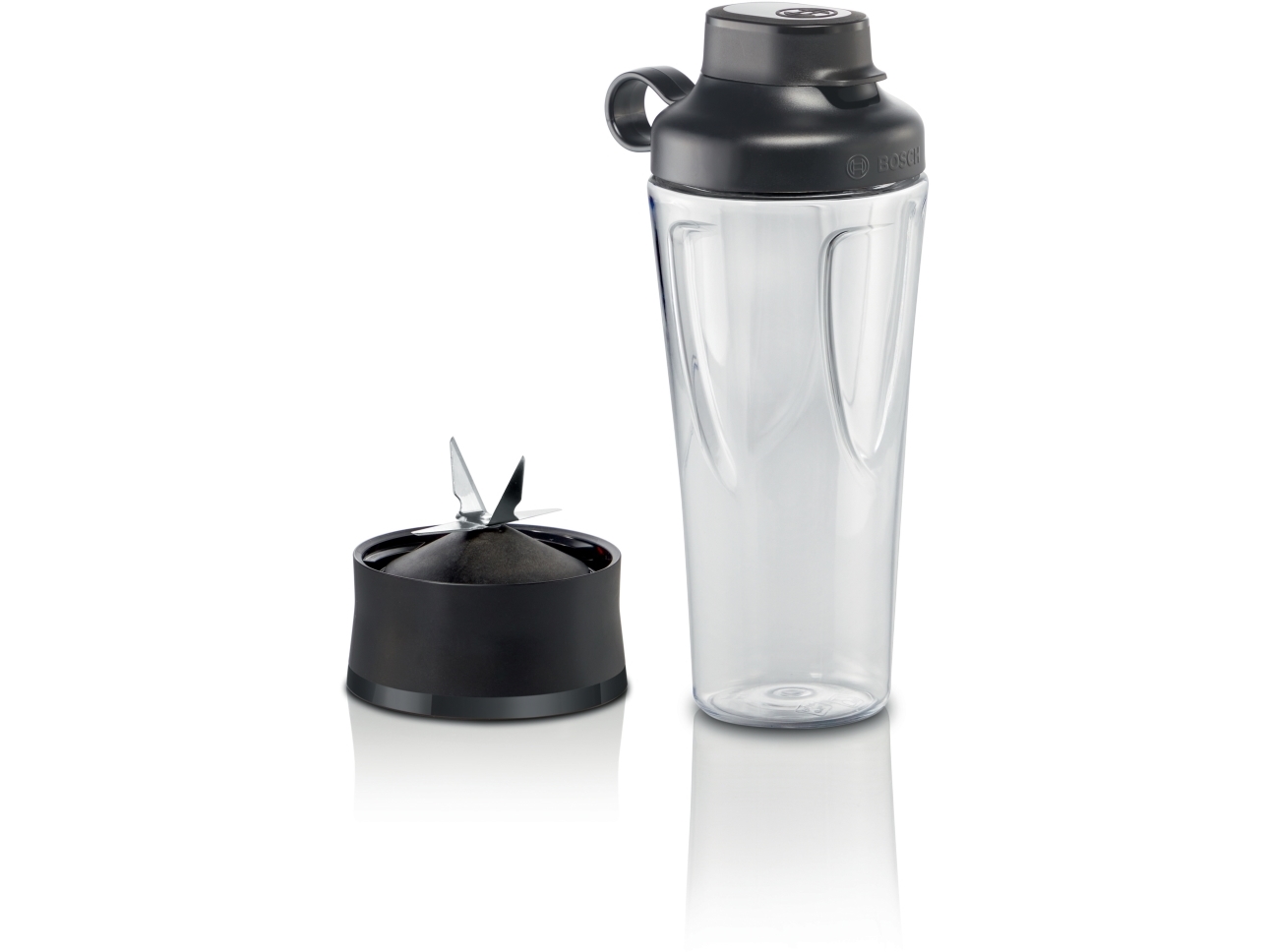 Bosch Mmzbtk1b, Blender Flaske, Sort, Transparent, Vitapower Serie 4, Serie 2 & Optimum Serie 8., 367 G, 110 Mm, 124 Mm
