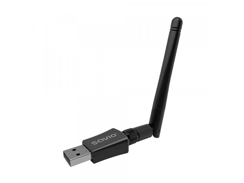 Karta Sieciowa Savio Karta Sieciowa Adapter Wi-Fi Usb, 2,4 Ghz / 5 Ghz, 433 Mbps, Ak-61