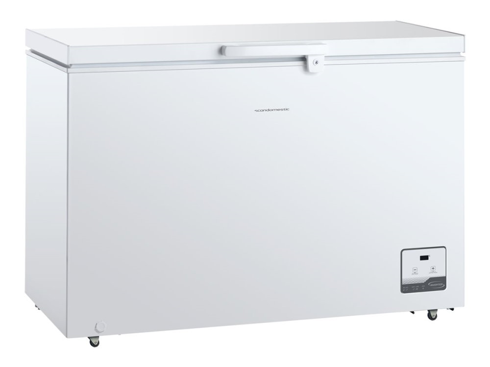 Scandomestic Standard CF400WE - Öppning uppåt - bredd: 136.5 cm - djup: 73 cm - höjd: 83.5 cm - 400 liter - Klass E - vit | Vitvaror - Kyl & Frys - Frysboxar | GameStuff
