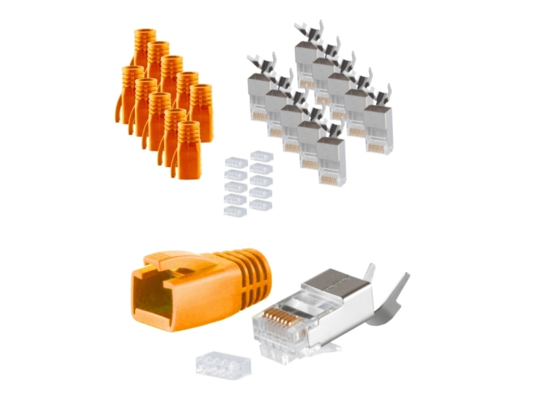 shiverpeaks BS72067-10O, RJ45, Orange, Transparent, Hanstik, Lige, Polykarbonat (PC)