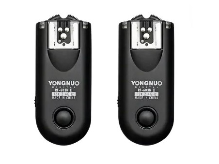 Dviejų „Yongnuo Rf603n Ii“ Blykstės Paleidiklių Rinkinys Su N3 Laidu „Nikon“