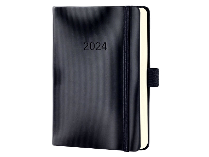 Sigel C2411, Persönliches Tagebuch, Schwarz, Monochromatisch, A6, 400 Blätter, 80 G/M²