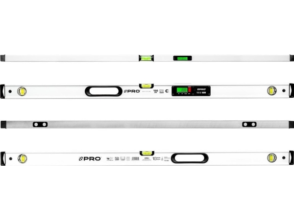 PRO vaterpas PRO900 med elektronisk aflæsning og magneter 120 cm
