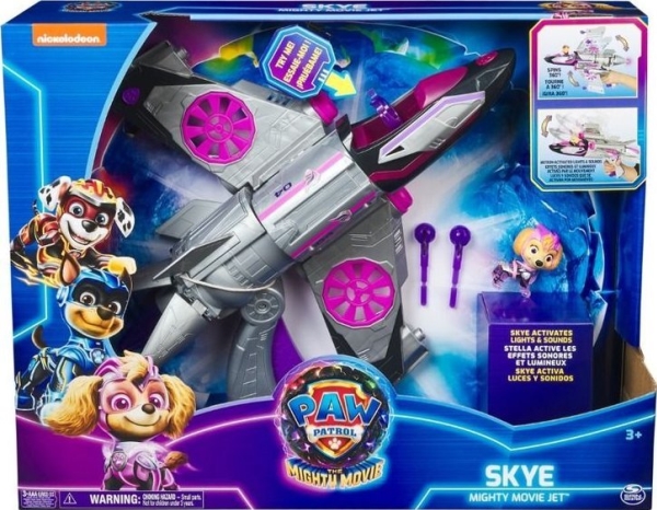 Paw Patrol : Der Mighty Kinofilm, Skyes Deluxe Superhelden-Jet Inkl. Skye Figur, Licht Und Geräuschen, Spielzeug Geeignet Für Kinder Ab 3 Jahren, Flu
