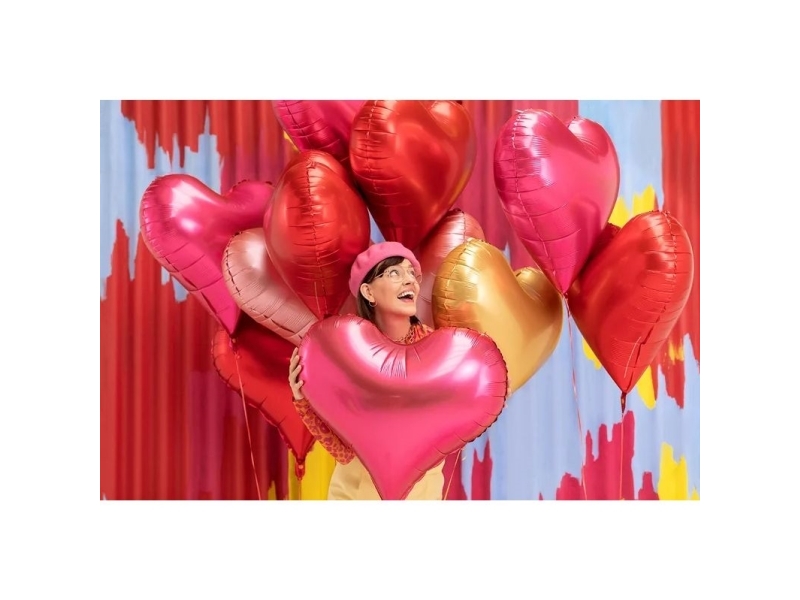 Pink Hjerte Folieballon