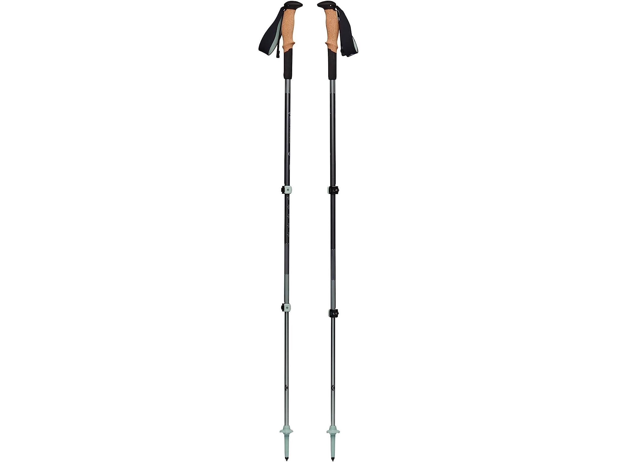 Unisex Pursuit Shock Trekking Poles M/L, Steel Grey/Foam Green
