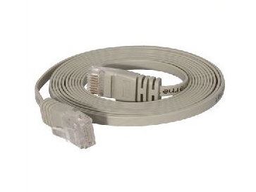 Patchkabel Cat.6 U/Utp, Uskærmet, Fladt, Gråt, 3,0 M Superfladt Patchkabel Til F.Eks. Lægning Under Tæpper Og Fodpaneler (77803)