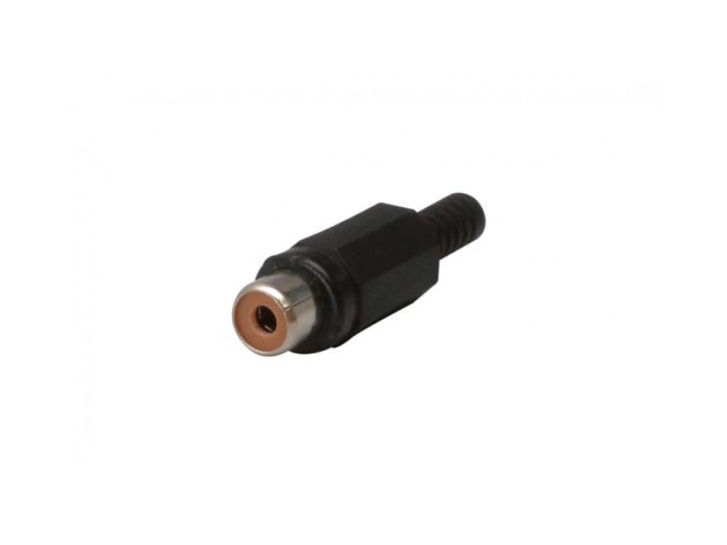 Tecline 10806B, Rca, Sort, Hunstik, 4 Mm, 1 Stk