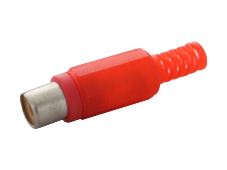 Tecline 10805B, Rca, Rød, Hunstik, 4 Mm, 1 Stk