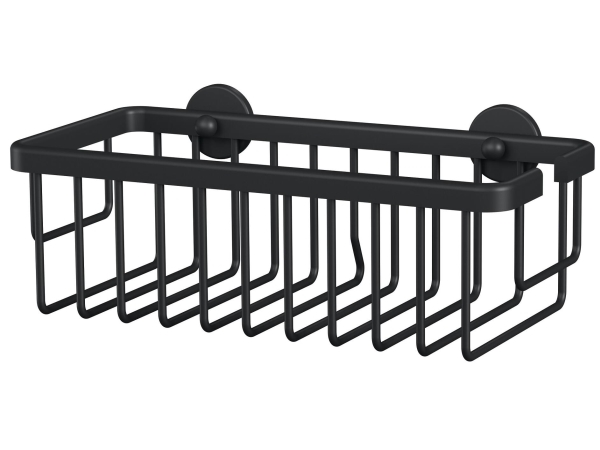 Tesa Aluxx Black, Aluminium, Schwarz, Wand-Montiert, Duschkorb, 250 Mm, 125 Mm