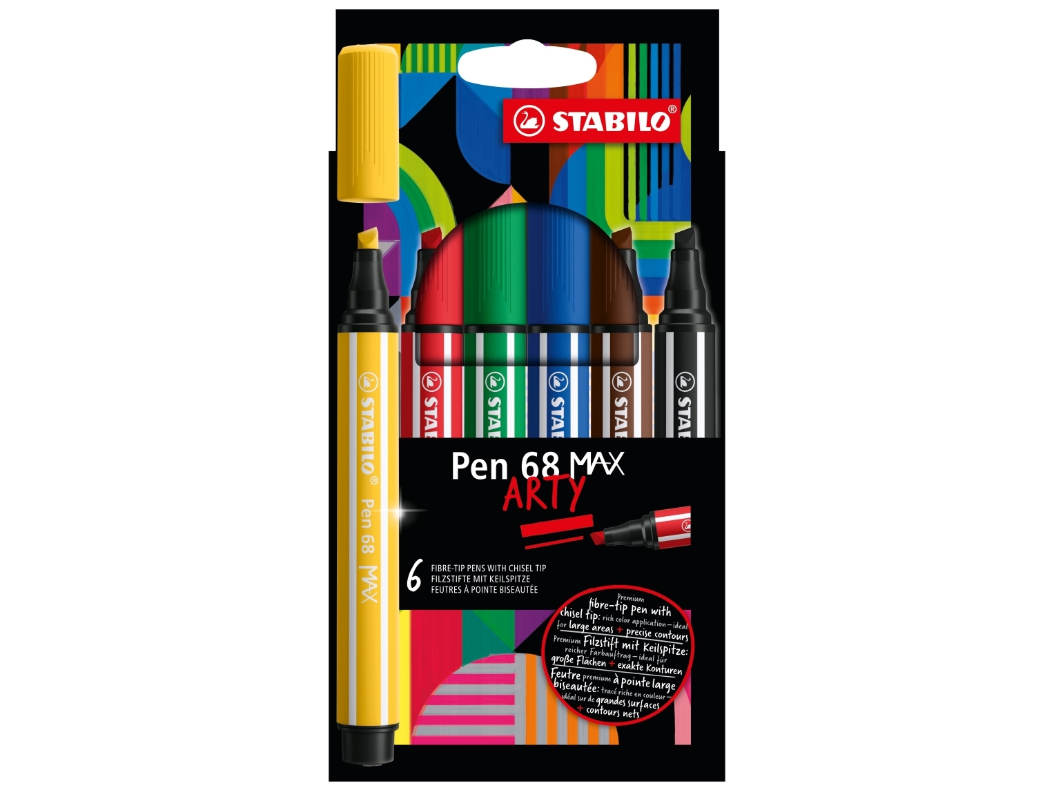 Stabilo Tuscher - Pen 68 Max Arty - 6 stk. - Multifarvet