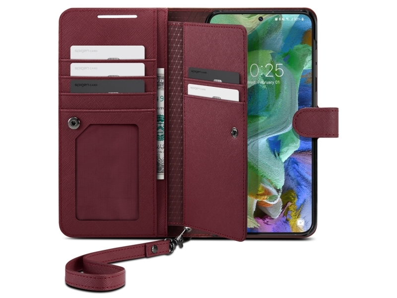 Spigen Wallet S Plus Plånbok Samsung Galaxy S23 Plus 16 8 Cm 6.6  " Burgundisk