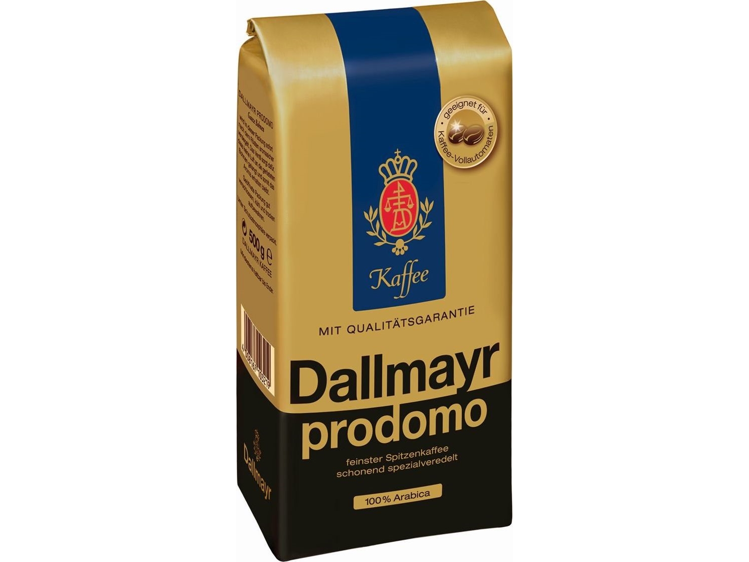 Dallmayr Prodomo 500g, 500 g, Americano, Espresso, Middels brent, 1 stykker, Veske