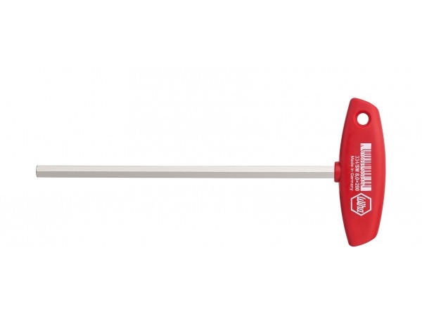 Wiha 00908, T-håndtag unbrakonøgle, Metric, 1 stk, T-håndtag med kort arm, Krom-vanadium-stål, 3 mm