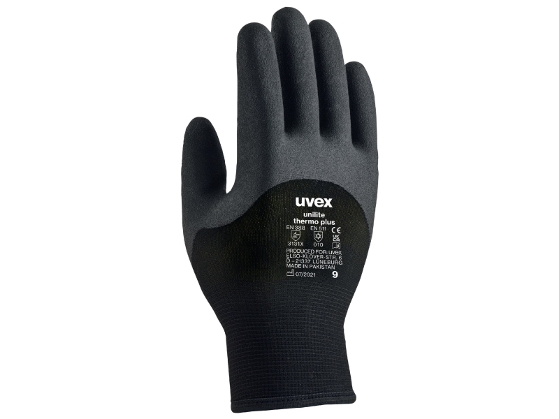 Uvex Unilite Thermo Plus, Sort, Grå, Voksen, Voksen, Unisex, Ridseresistent, 1 Stk