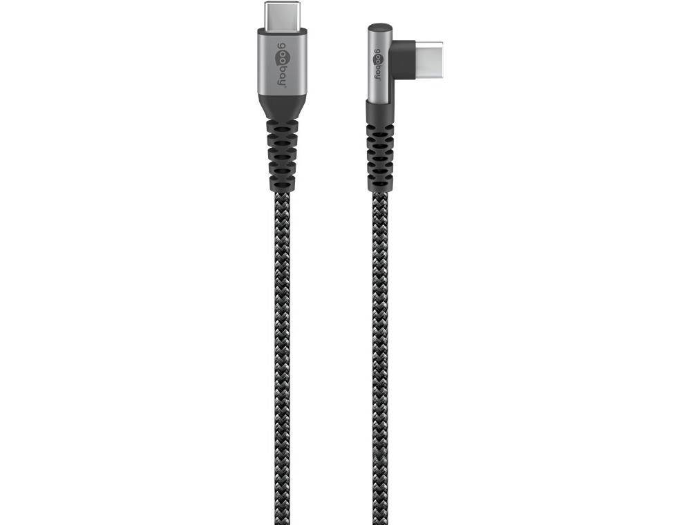 Goobay 64658, 0,5 m, USB C, USB C, USB 2.0, Sort, Grå