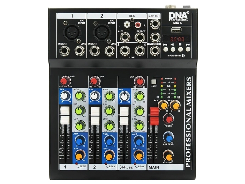 DNA Professional MIX 4 - analogowy mikser audio | TV, Ljud & Bild - Musikstudio - Mixerbord, Jukebox & Vinyl | GameStuff