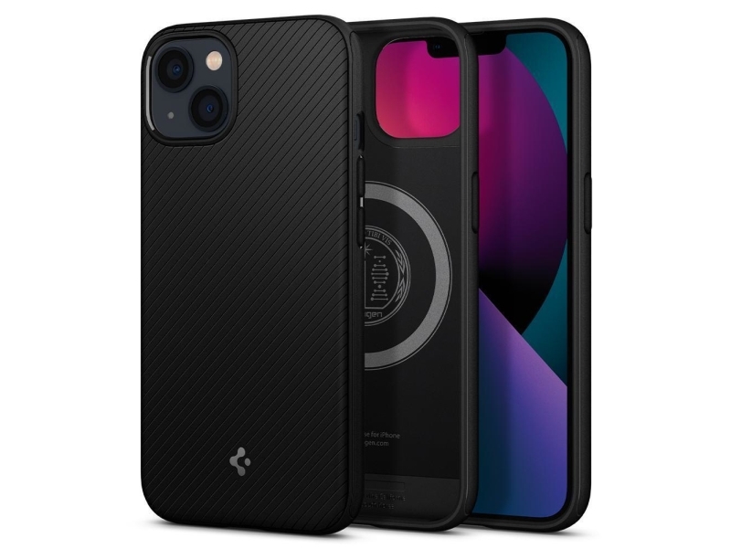 Spigen Mag Armor, Cover, Apple, Iphone 13 Mini (5.4-Inch) 2021, 13,7 Cm (5.4"), Sort